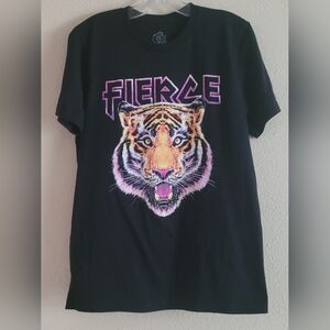 Haute Mess Sz Medium Fierce Tiger Graphic Tee